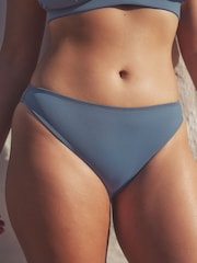Acier Bleu Rib - Bas de bikini échancré - Image 1 de 8