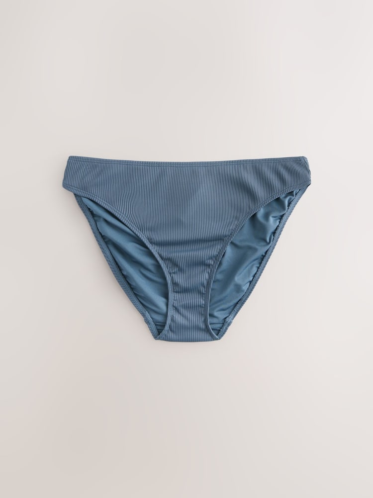 Acier Bleu Rib - Bas de bikini échancré - Image 6 of 8