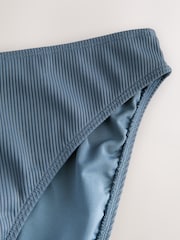 Acier Bleu Rib - Bas de bikini échancré - Image 7 de 8
