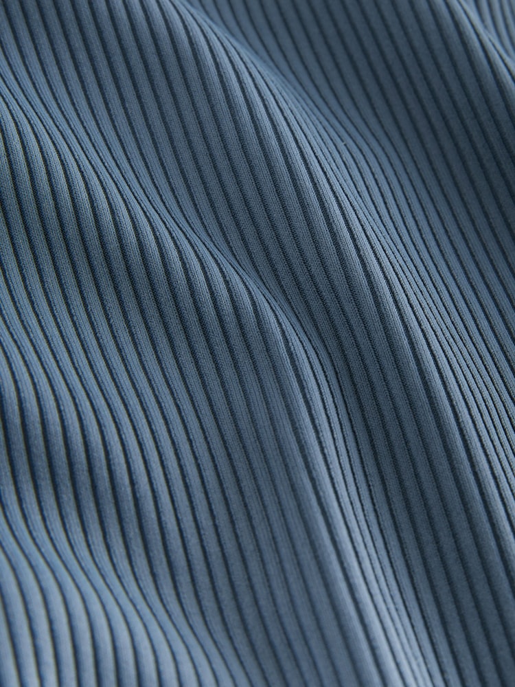 Acier Bleu Rib - Bas de bikini échancré - Image 8 of 8