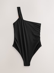 Black Maternity One Shoulder Swimsuit - Image 3 of 6