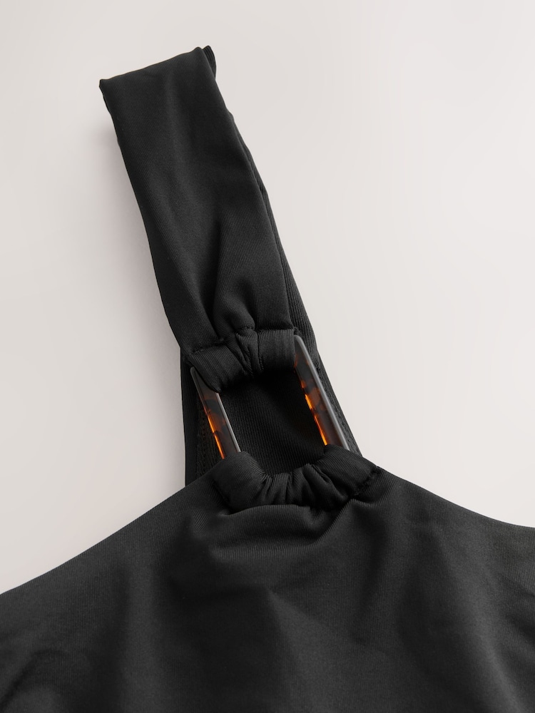 Black Maternity One Shoulder Swimsuit - Image 4 of 6