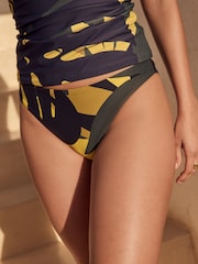 Bleu marine/kaki palmier - Bas de bikini - Image 1 de 7