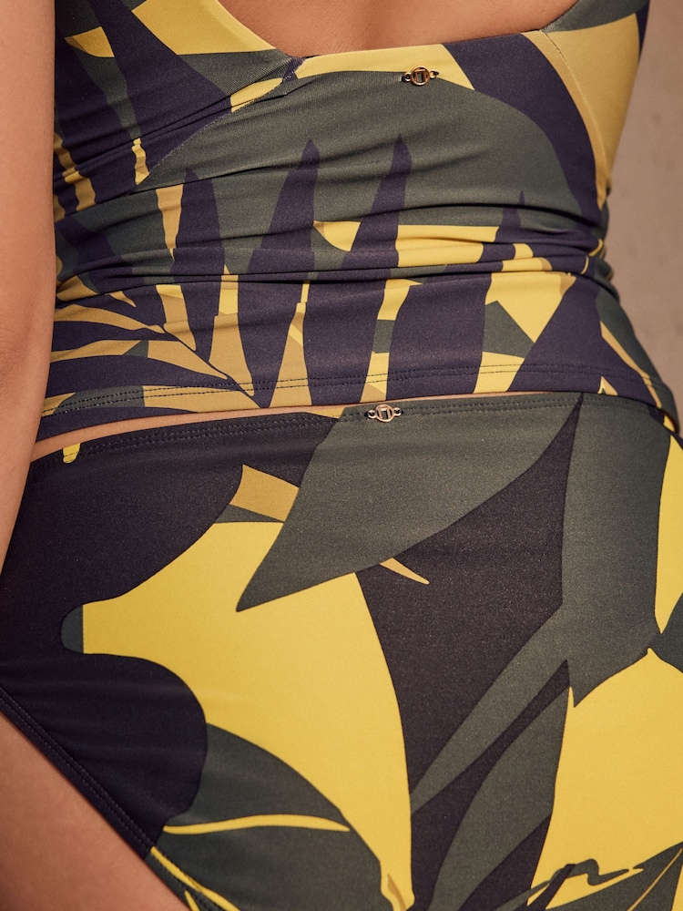 Navy/Khaki Palm - Bikinibroekjes - Image 4 of 7