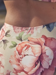 Neutre/blush fleuri - Bas de bikini taille haute - Image 5 of 9