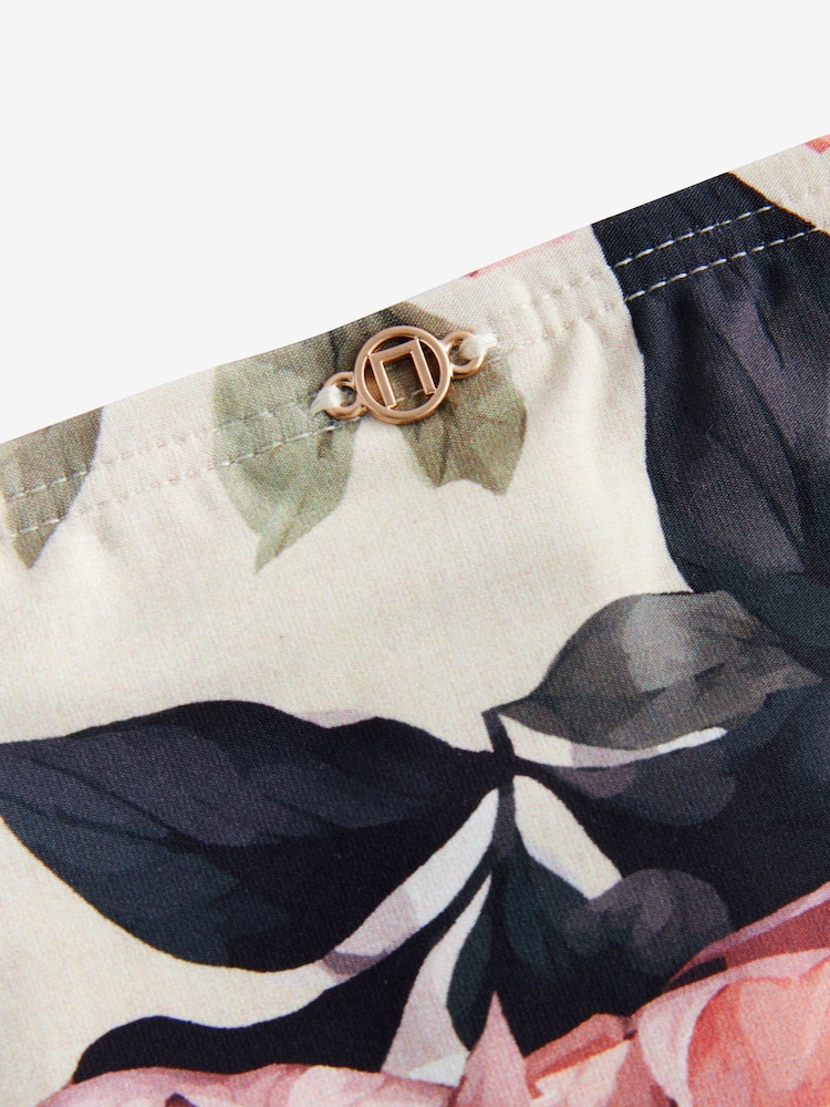 Neutre/blush fleuri - Bas de bikini taille haute - Image 9 of 9