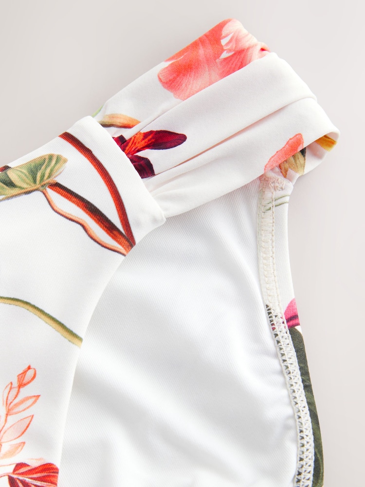 Cream bloemenjurk met ruches - Bikinibroekjes - Image 8 of 10