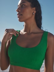 Zwart/groen - DD+ Rib Crop Bikini Tops 2 Pack - Image 2 of 11