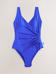 Red Tropical/Blue Tummy Control Wrap Swimsuits 2 Pack - Image 6 of 8