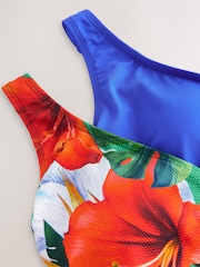 Red Tropical/Blue Tummy Control Wrap Swimsuits 2 Pack - Image 7 of 8