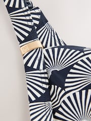 Black/Navy Fan Print - Pack de 2 bañadores con efecto vientre plano - Imagen 10 de 11