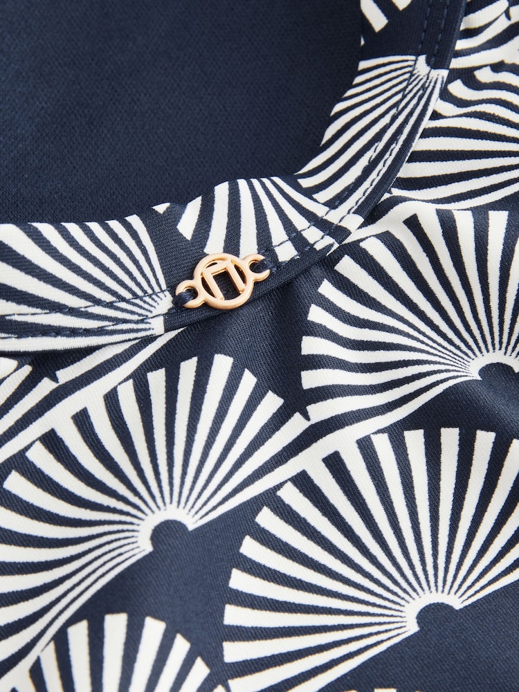 Black/Navy Fan Print - Pack de 2 bañadores con efecto vientre plano - Imagen 11 de 11