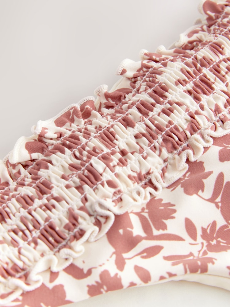 Motif floral rose/crème - Bas de bikini - Image 7 of 8
