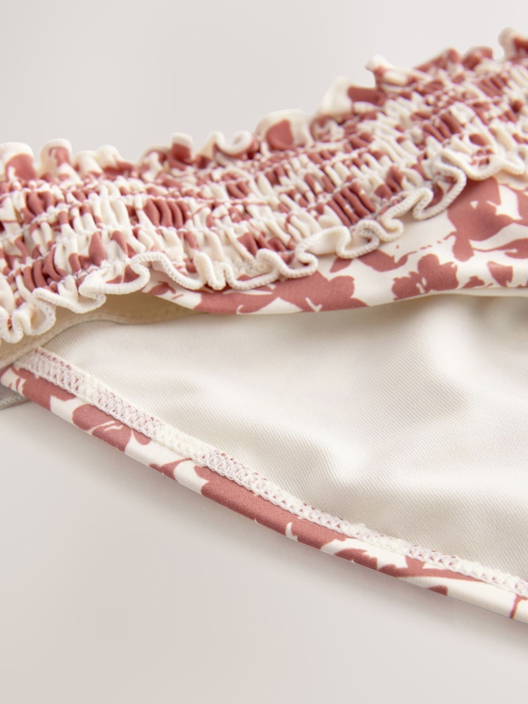 Motif floral rose/crème - Bas de bikini - Image 8 of 8
