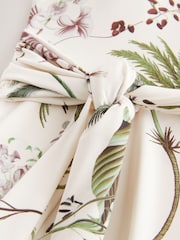 Cream/Green Palm Shaping Tummy Control Skirted Swim Dress - Image 8 of 9