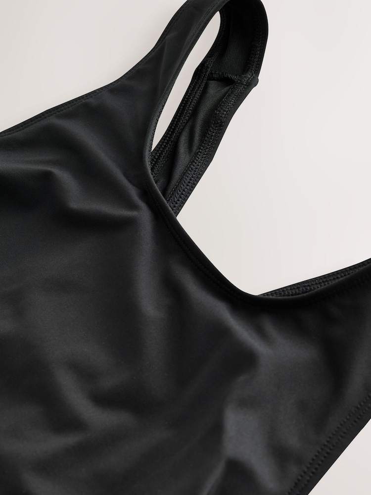 Black High Neck Period Swimsuit - Image 9 of 10