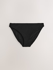 Schwarz & Grün - Gerippte Bikinihose mit hohem Beinausschnitt, 2er-Pack - Bild 2 von 5