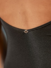 Black Black High Neck Keyhole Swimsuit - Image 7 of 10