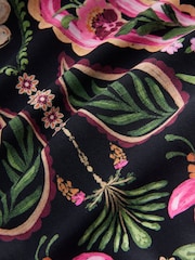 Black/Pink Paisley Tummy Control Period Scoop Swimsuit - Image 8 of 9