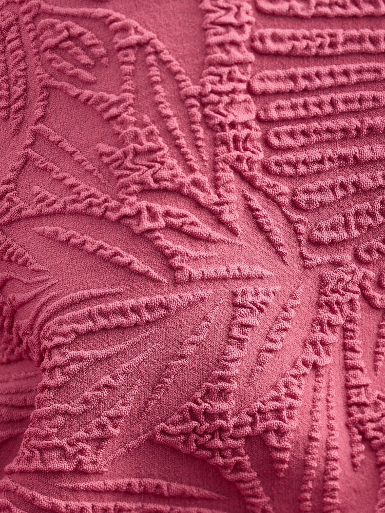 Rose Pink Texture Bandeau Shaping Tummy Control Swimsuit - Image 9 of 10