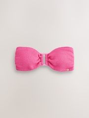 Rose froissé - Haut Bikini bandeau en métal - Image 7 of 9