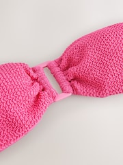 Rose froissé - Haut Bikini bandeau en métal - Image 8 of 9