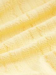 Yellow Lace Adjustable Ruched Square Neck Tummy Control Swimsuit - Image 9 of 9