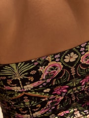 Diseño de cachemira en negro/rosa - Shaping Tummy Control Bandeau Swimsuit - Imagen 5 de 9