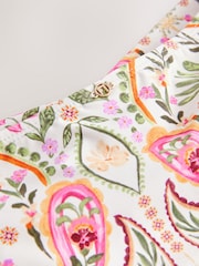 Cream/Pink Paisley Midi Waist Bikini Bottoms - Image 7 of 8