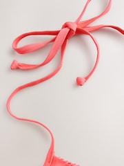 Renda rosa coral - Top de biquíni acolchoado com fio - Imagem 9 de 9