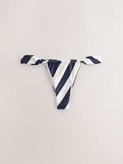 Marine/Cream Chevron - Bas de bikini - Image 6 of 8