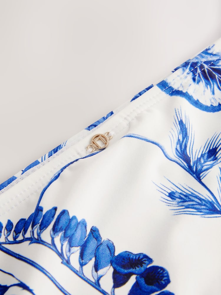Wit/blauw gebloemd - Bikini broekje met print - Image 7 of 8