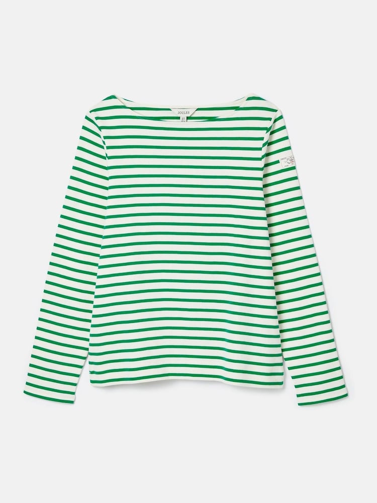 Grün/Weiß - Joules Harbour Boat Neck 100% Cotton Breton Top - Bild 6 von 6 Grün/Weiß - Joules Harbour Boat Neck 100% Cotton Breton Top - Bild 6 von 6
