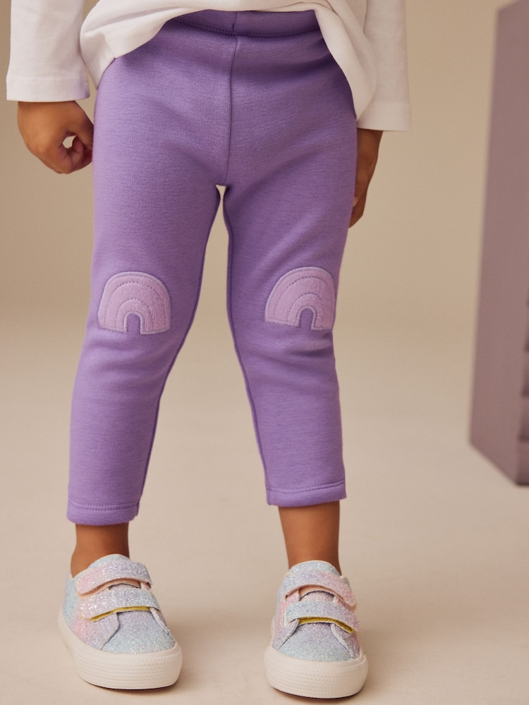 Bright Purple Cosy Fleece Lined Leggings (3mths-7yrs) - Image 1 of 6