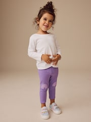 Bright Purple Cosy Fleece Lined Leggings (3mths-7yrs) - Image 3 of 6