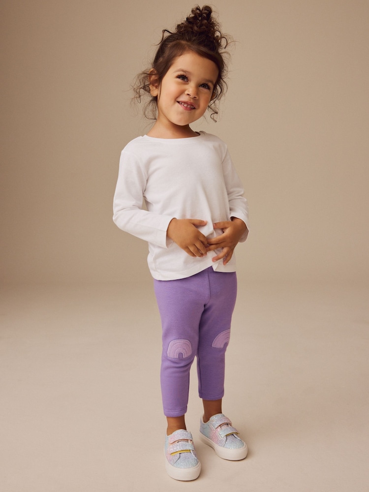 Bright Purple Cosy Fleece Lined Leggings (3mths-7yrs) - Image 3 of 6