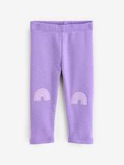 Bright Purple Cosy Fleece Lined Leggings (3mths-7yrs) - Image 4 of 6