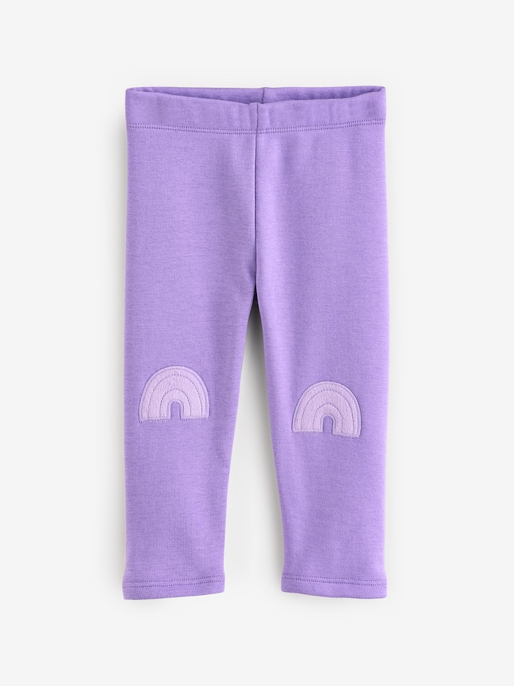 Bright Purple Cosy Fleece Lined Leggings (3mths-7yrs) - Image 4 of 6