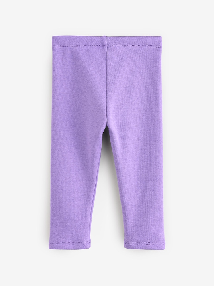 Bright Purple Cosy Fleece Lined Leggings (3mths-7yrs) - Image 5 of 6