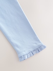 Blue Lace Trim Leggings (3mths-7yrs) - Image 7 of 7