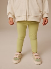 Pale Green Lace Trim Leggings (3mths-7yrs) - Image 1 of 7