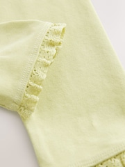 Pale Green Lace Trim Leggings (3mths-7yrs) - Image 6 of 7