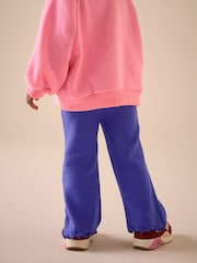 Purple Ribbed Textured Flare Leggings (3mths-7yrs) - Image 3 of 7