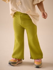 Green Ribbed Textured Flare Leggings (3mths-7yrs) - Image 1 of 7