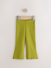 Green Ribbed Textured Flare Leggings (3mths-7yrs) - Image 4 of 7
