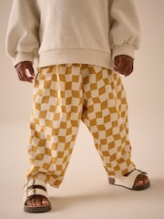 Yellow Checkerboard Textured Barrel Leg Trousers (3mths-7yrs) - Image 1 of 1