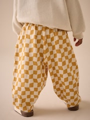 Yellow Checkerboard Textured Barrel Leg Trousers (3mths-7yrs) - Image 3 of 7