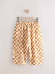 Yellow Checkerboard Textured Barrel Leg Trousers (3mths-7yrs) - Image 4 of 7