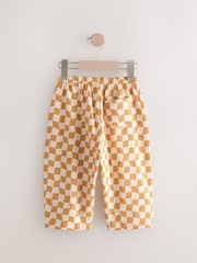 Yellow Checkerboard Textured Barrel Leg Trousers (3mths-7yrs) - Image 5 of 7