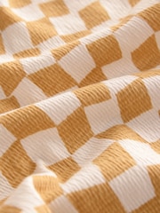 Yellow Checkerboard Textured Barrel Leg Trousers (3mths-7yrs) - Image 6 of 7